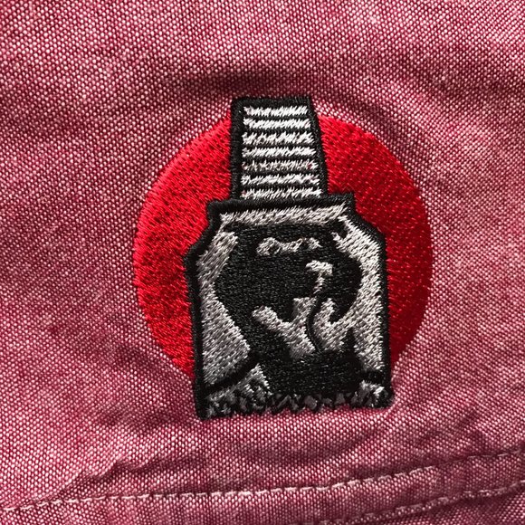 Devon & Jones Authentic Chambay Redish Long Sleeve Shirt, Size Large - Picture 4 of 5